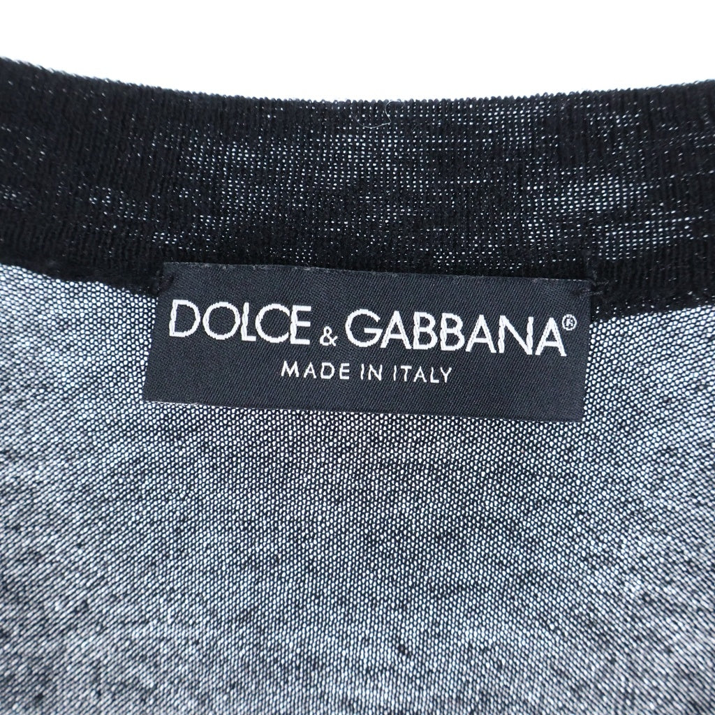 DOLCE & GABBANA(ドルチェアンドガッバーナ) クルーネックカシミヤセーター ニット ブラック G4108K F44N6