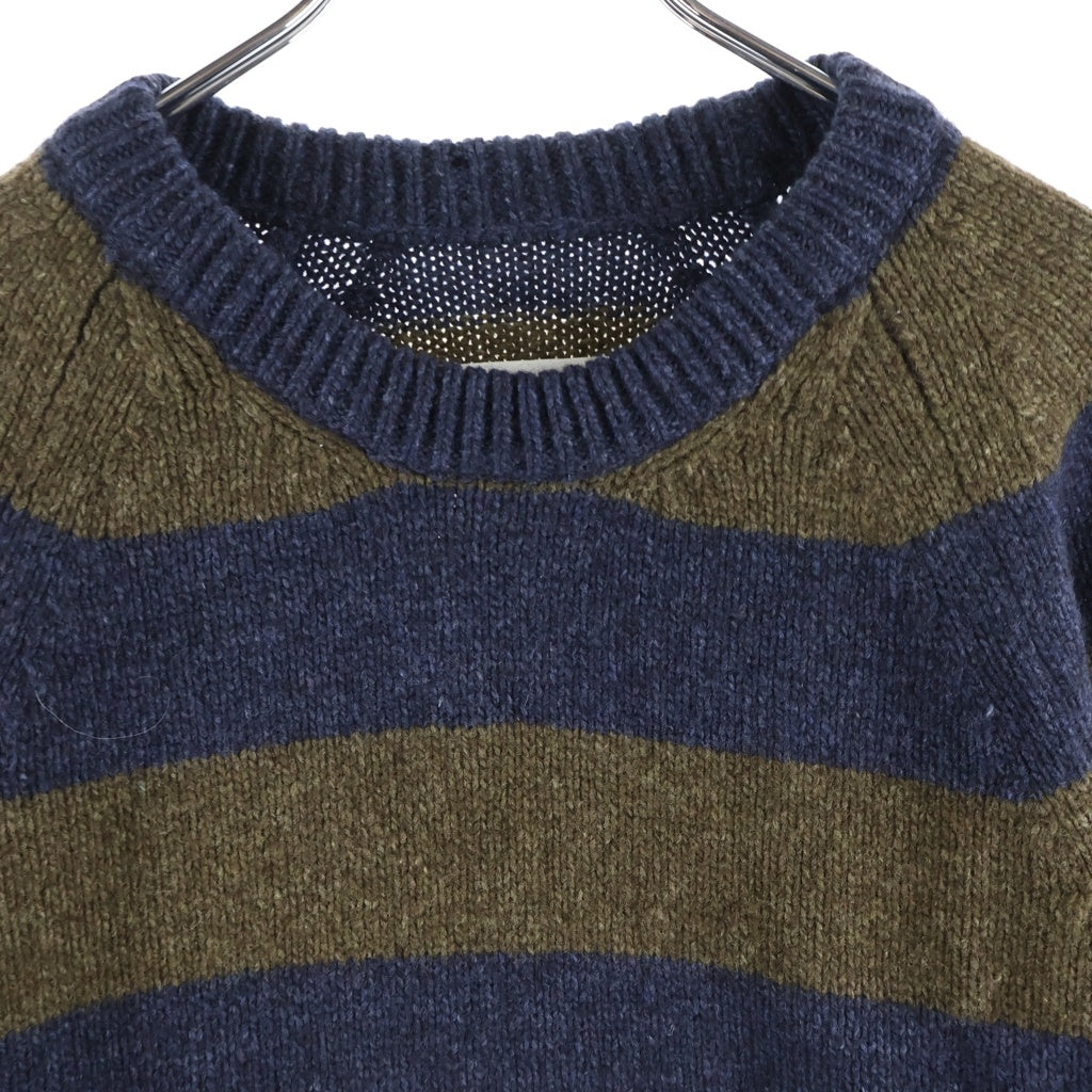 Maison Margiela(メゾンマルジェラ) 14AW ボーダークルーネックセーター ニット ブルー/ブラウン