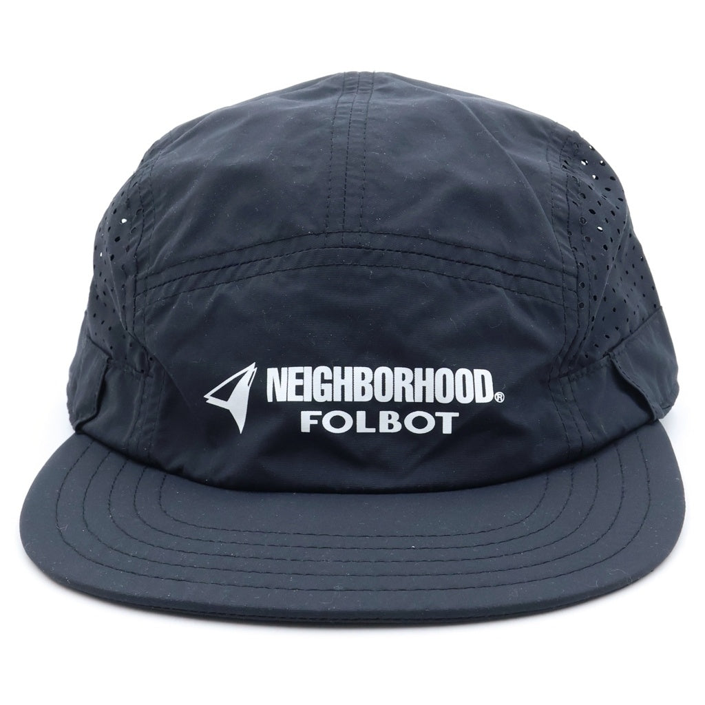 NEIGHBORHOOD(ネイバーフッド) ×FOLBOT SUNSHADE JET CAP フォルボット サンシェードナイロンジェットキャップ ブラック 2617975N-HT01