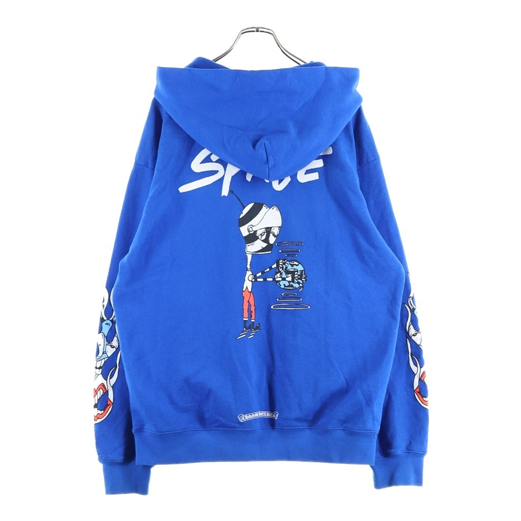 CHROME HEARTS(クロムハーツ) ×MATTY BOY SPACE HOODIE マッティボーイ スペースプリント プルオーバースウェットパーカー ブルー