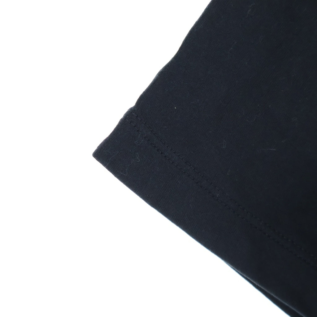 CELINE(セリーヌ) トリオンフ エンブロイダリー ワンポイントロゴ刺繍 クルーネック半袖Tシャツカットソー ブラック 2X04I671Q