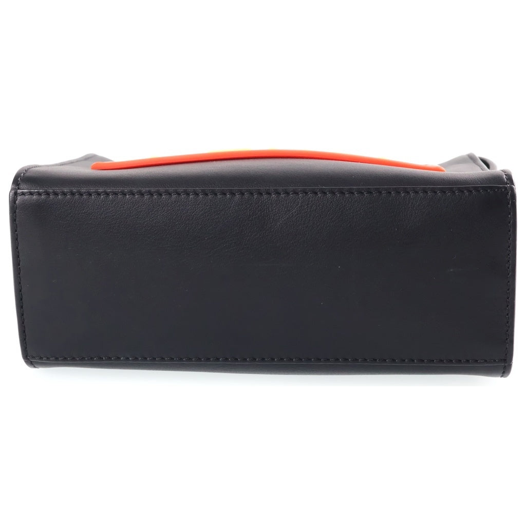 FENDI(フェンディ) LITTLE MONSTER LOGO HANDBAG CROSSBODY BAG フロントロゴ クロスボディバッグ ショルダーバッグ ブラック/イエロー レディース
