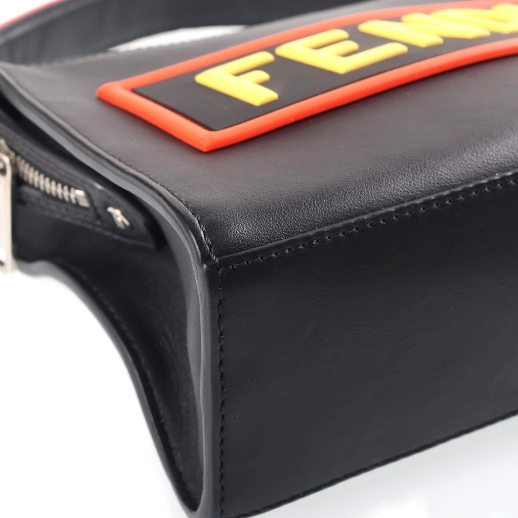 FENDI(フェンディ) LITTLE MONSTER LOGO HANDBAG CROSSBODY BAG フロントロゴ クロスボディバッグ ショルダーバッグ ブラック/イエロー レディース