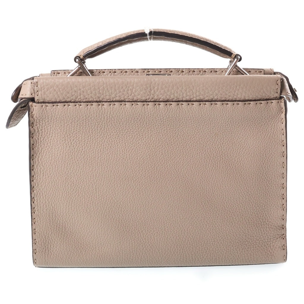 FENDI(フェンディ) 2WAY レザーピーカブー セレリア バナナ ショルダーバック ハンドバック ベージュ レディース