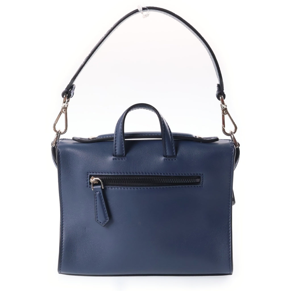 FENDI(フェンディ) ミニルイ ショルダーバック レザーハンドバック ネイビー/イエロー 7M0238 レディース