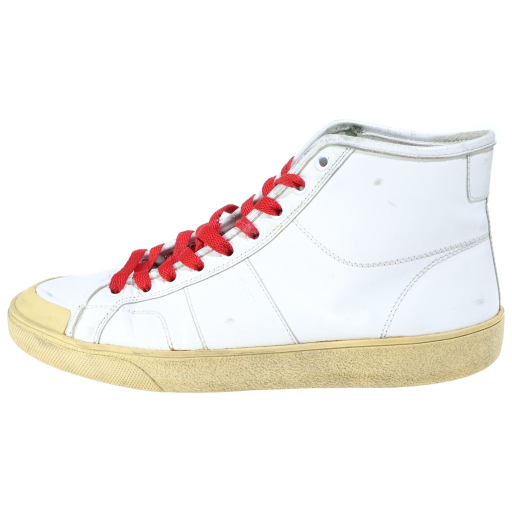 SAINT LAURENT PARIS(サンローランパリ) 16SS By Hedi Slimane Studded Leather High-Top Sneakers エディ期 スタッズ レザーハイカットスニーカー シューズ ホワイト VU420005
