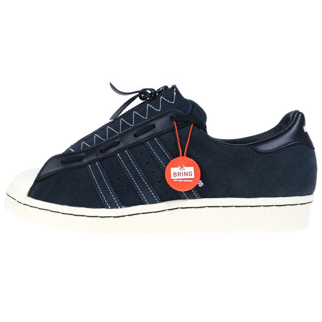 adidas(アディダス) ×NEIGHBORHOOD SS80S NBHD スーパースター80Sネイバーフッドコアブラック スウェードローカットスニーカー ブラック US10.5/28.5cm GX1400