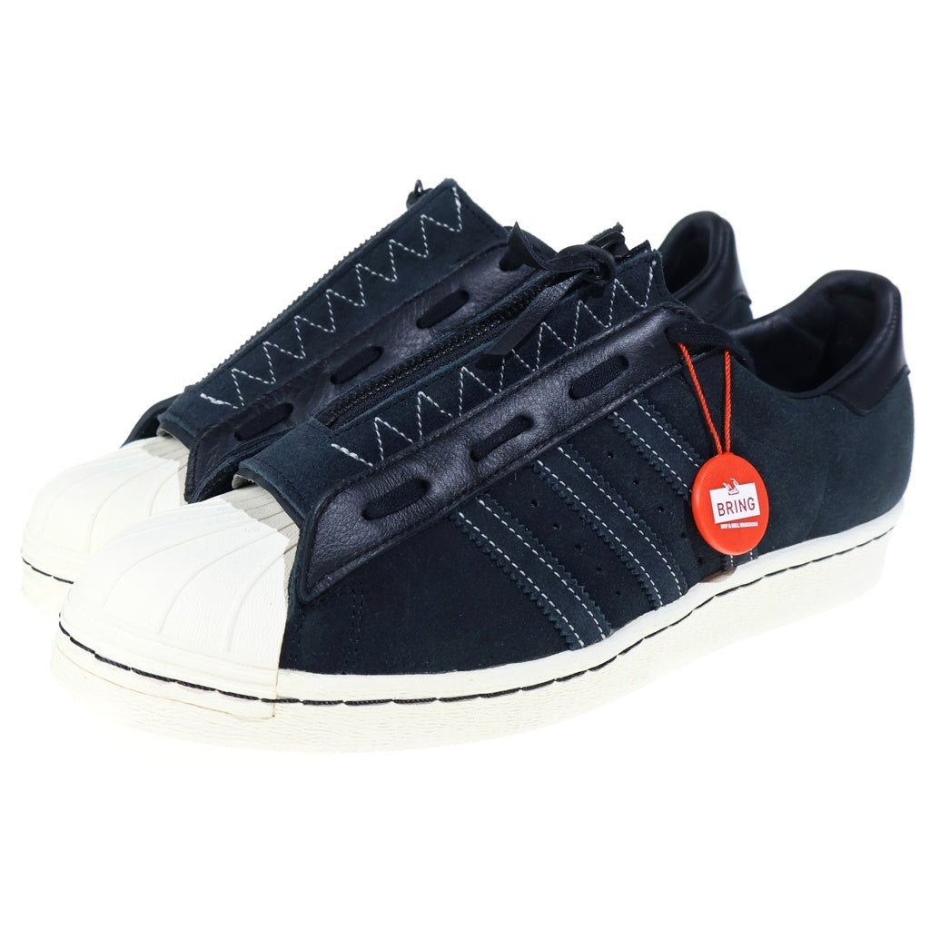 adidas(アディダス) ×NEIGHBORHOOD SS80S NBHD スーパースター80Sネイバーフッドコアブラック スウェードローカットスニーカー ブラック US10.5/28.5cm GX1400