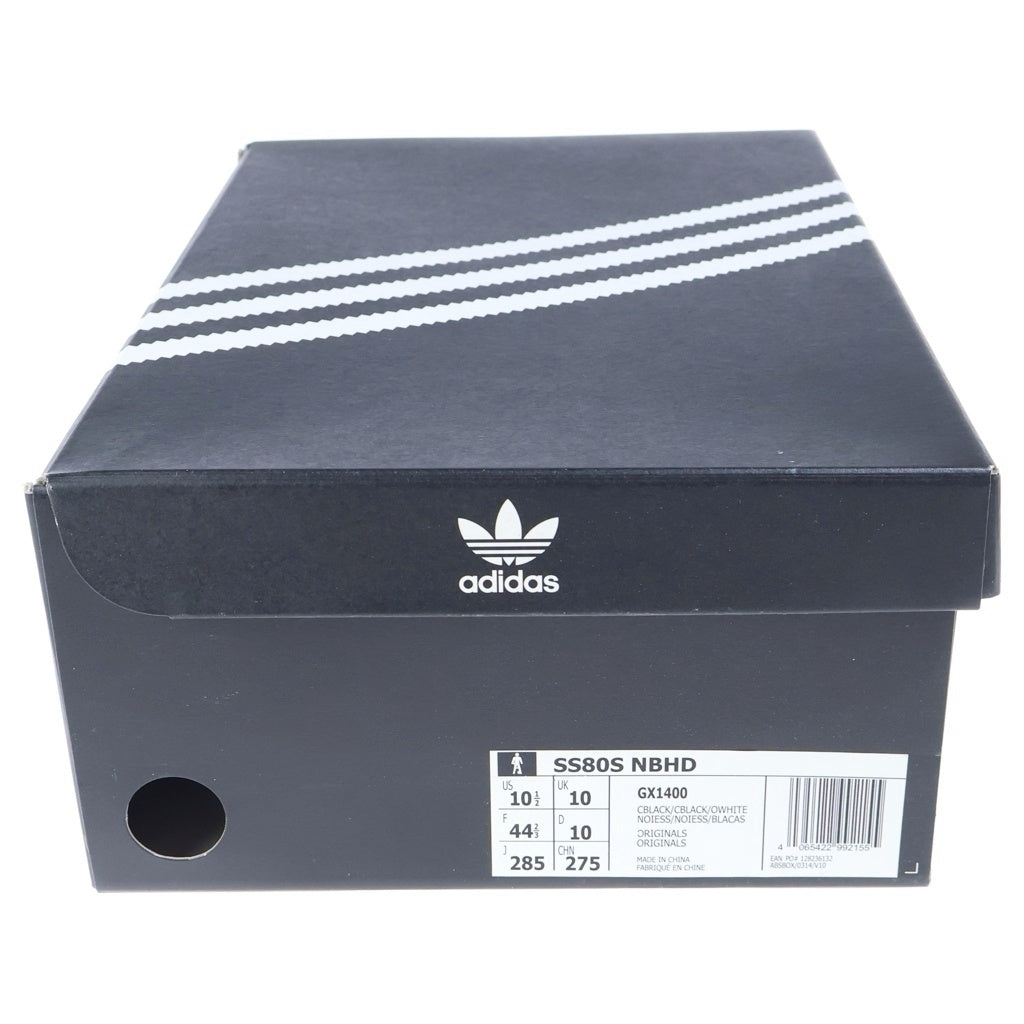 adidas(アディダス) ×NEIGHBORHOOD SS80S NBHD スーパースター80Sネイバーフッドコアブラック スウェードローカットスニーカー ブラック US10.5/28.5cm GX1400