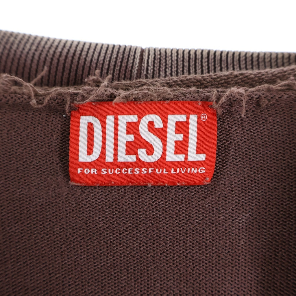 DIESEL(ディーゼル) K-PELTO リブニット切り替え ジップアップパーカー パープル A18897 0NKCQ 7FGA