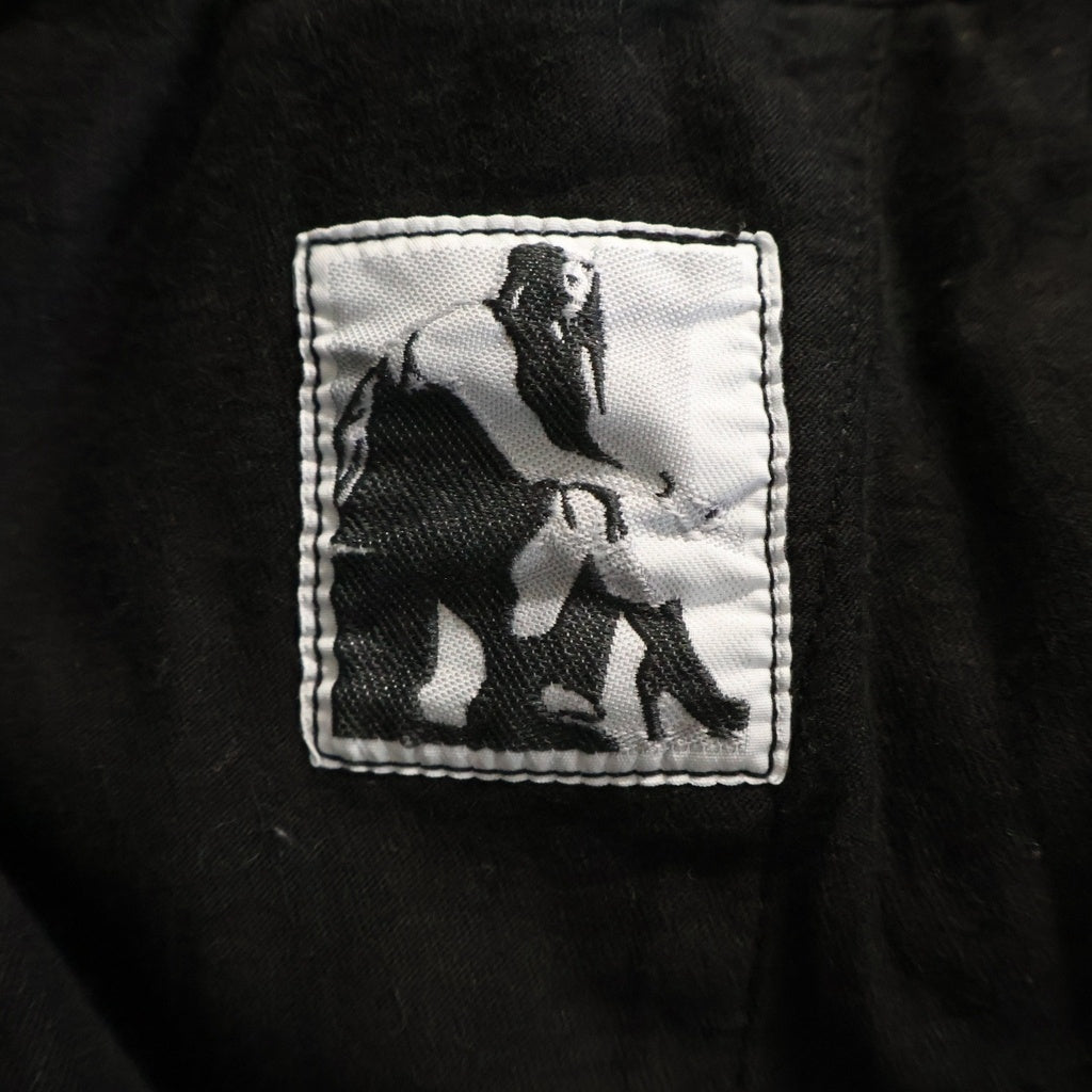 DRKSHDW(ダークシャドウ) 25AW PRISONER DRAWSTRING プリズナー ドローストリング サルエルスウェットパンツ ブラック DU02E7395-RIG