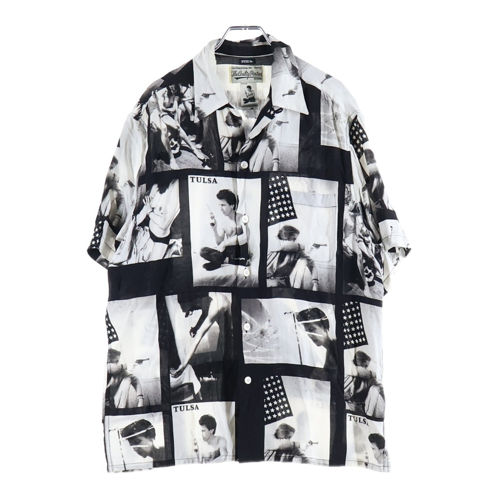 WACKO MARIA(ワコマリア) 21SS LARRY CLARK TULSA S/S HAWAIIAN SHIRT ラリークラーク ハワイアン半袖Tシャツ ブラック/ホワイト