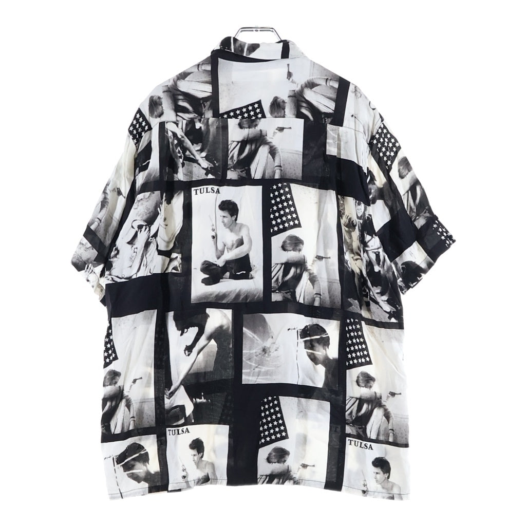 WACKO MARIA(ワコマリア) 21SS LARRY CLARK TULSA S/S HAWAIIAN SHIRT ラリークラーク ハワイアン半袖Tシャツ ブラック/ホワイト