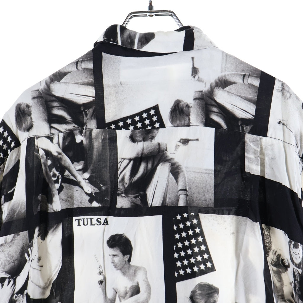 WACKO MARIA(ワコマリア) 21SS LARRY CLARK TULSA S/S HAWAIIAN SHIRT ラリークラーク ハワイアン半袖Tシャツ ブラック/ホワイト