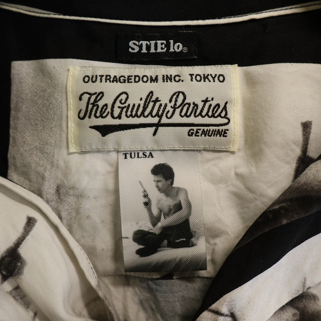 WACKO MARIA(ワコマリア) 21SS LARRY CLARK TULSA S/S HAWAIIAN SHIRT ラリークラーク ハワイアン半袖Tシャツ ブラック/ホワイト