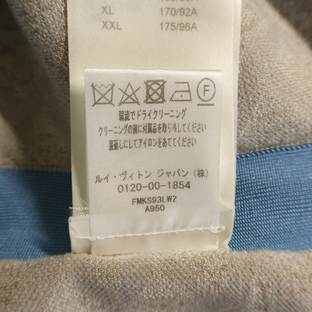 LOUIS VUITTON(ルイヴィトン) 22SS シルクナイロン コントラストトリム チェーン 半袖ニット ベージュ RW221A LW2 FMKS93