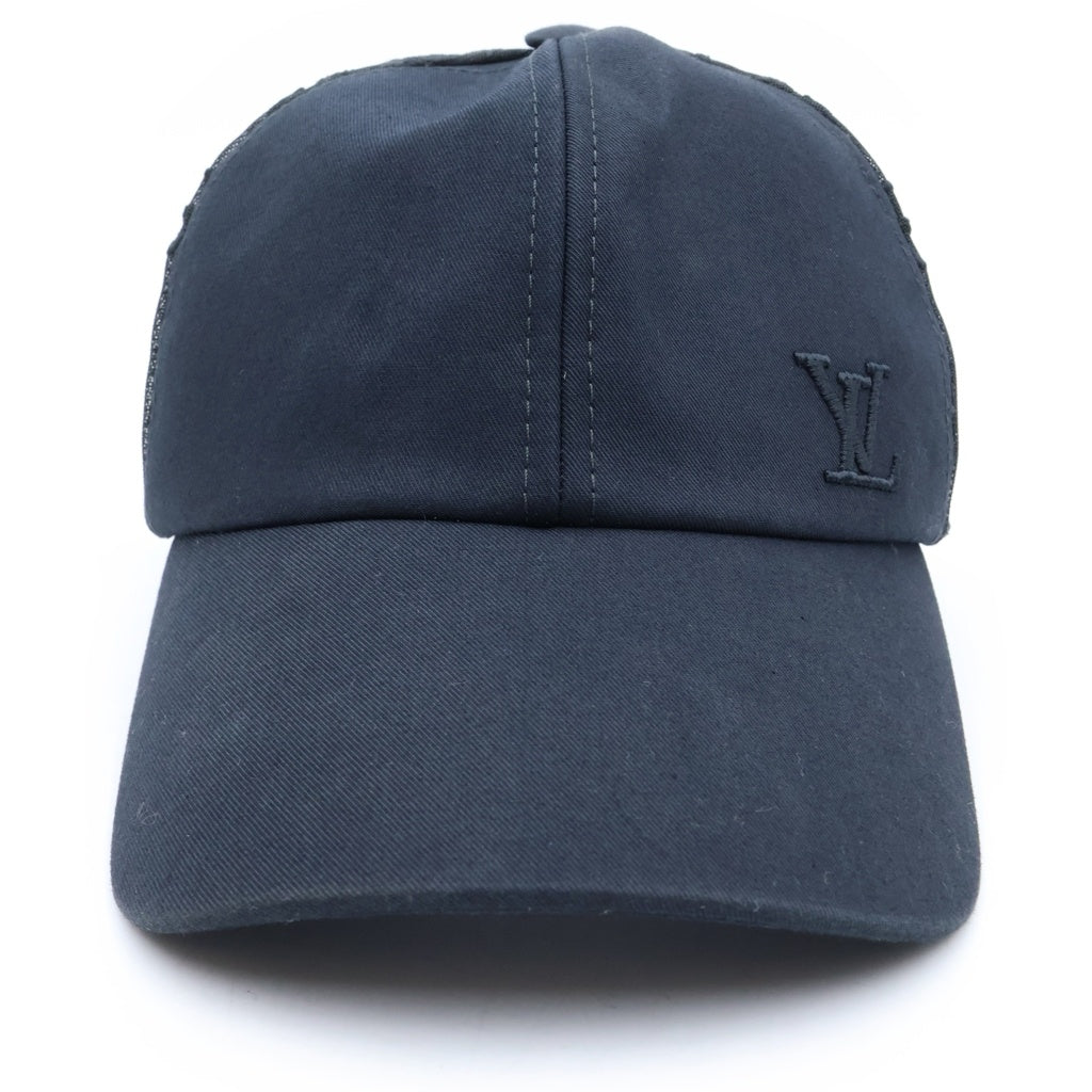 LOUIS VUITTON(ルイヴィトン) ベースボール モノグラム メッシュ キャップ 帽子 ブラック M77115 レディース