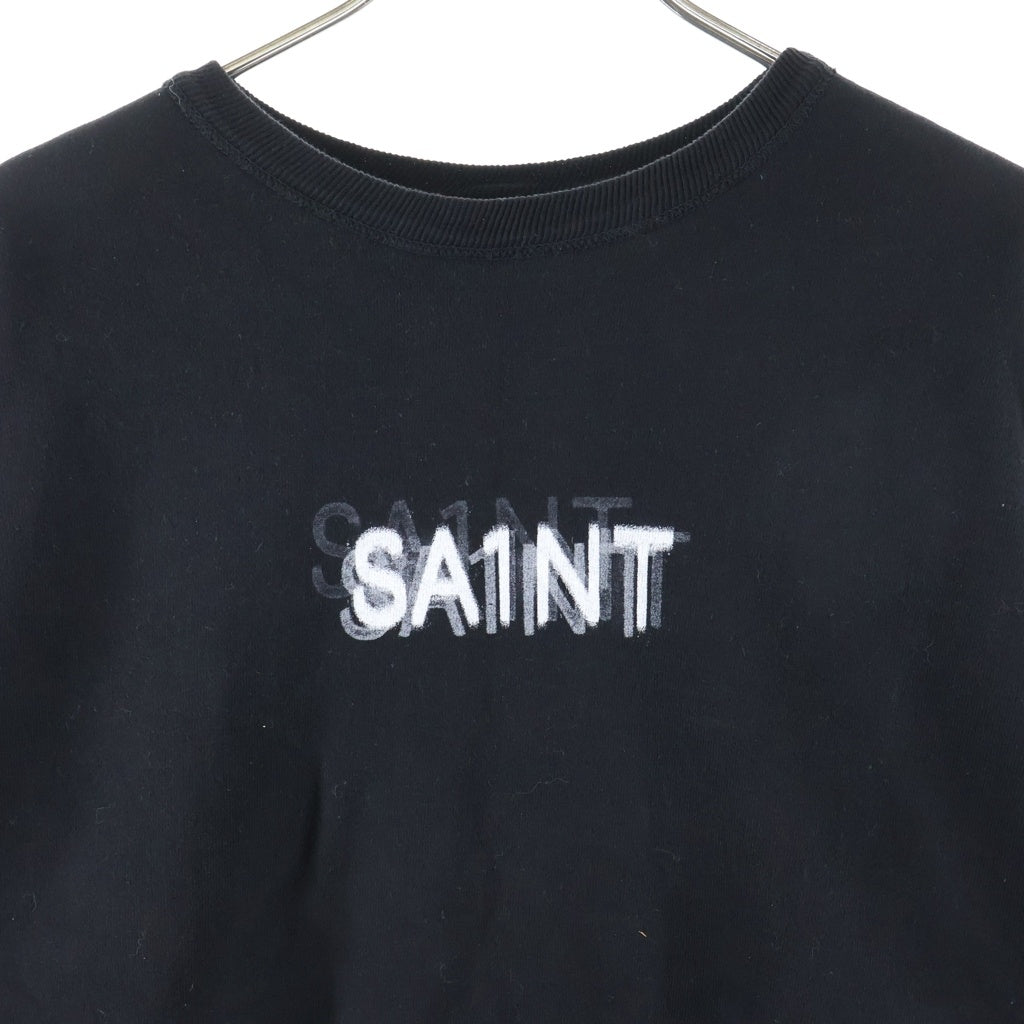 SAINT MICHAEL(セントマイケル) 25SS SEVEN DEADLY CRW N SWT セブン デットリー クルーネック スウェットトレーナー ブラック SM-HR8-0000-044