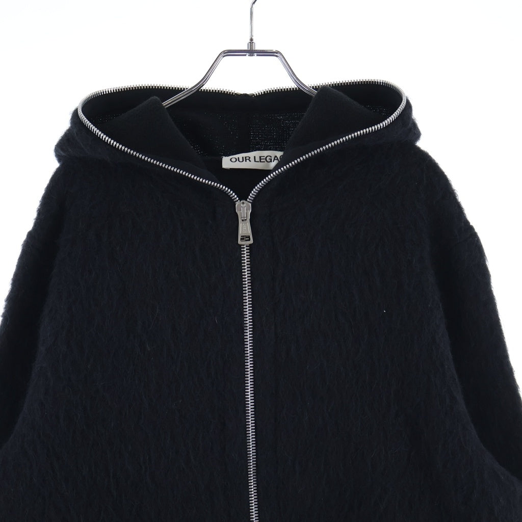 OUR LEGACY(アワーレガシー) FULL ZIP HOOD フルジップ フーディー ブラック M4243FBH