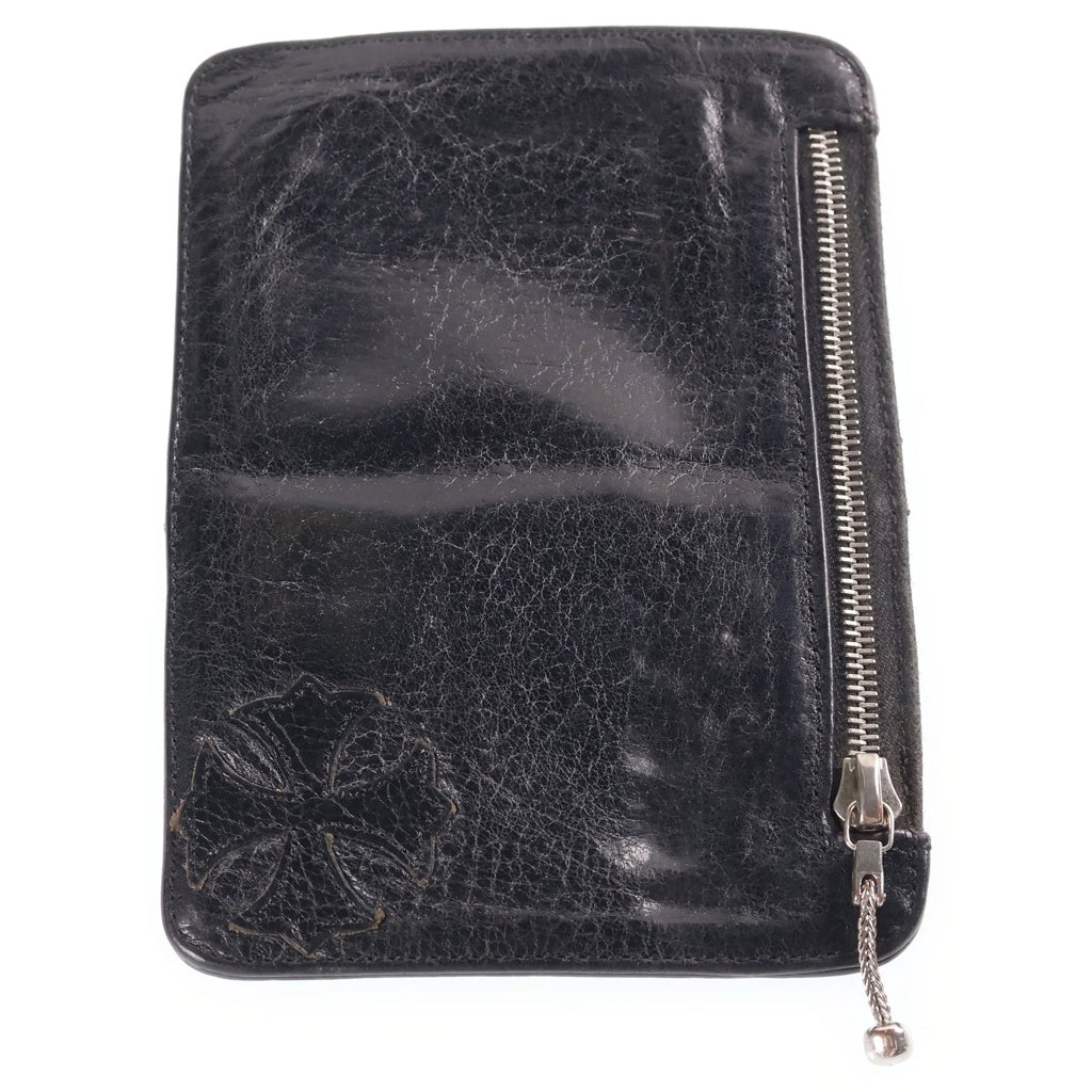 CHROME HEARTS(クロムハーツ) BANK ROBBER バンクロバー クロスパッチ付きレザー財布 ブラック