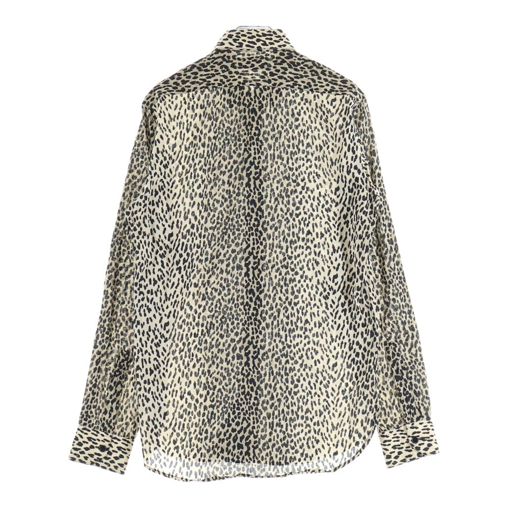SAINT LAURENT PARIS(サンローランパリ) 13AW エディ期 ベイビーキャット総柄 長袖シャツ マルチカラー 323951 YM30P