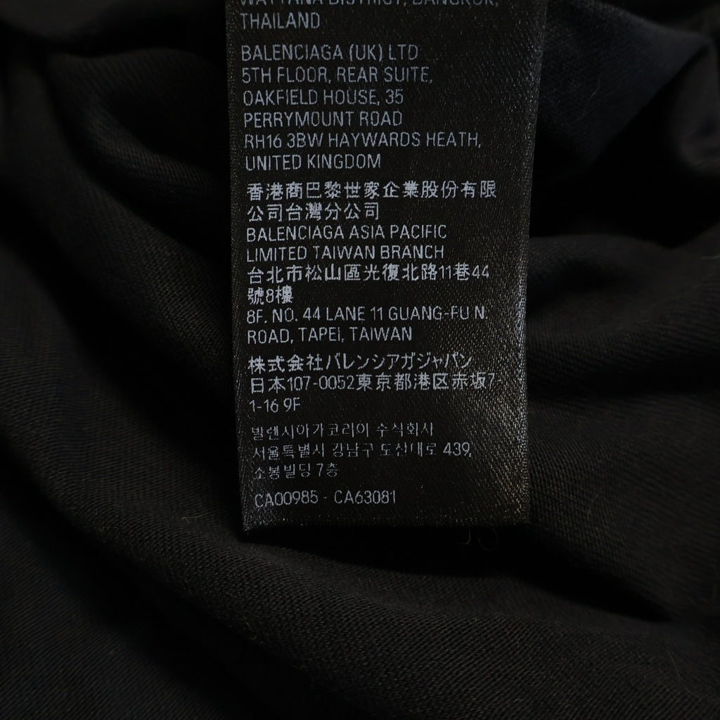 BALENCIAGA(バレンシアガ) 23SS HEVY METAL TEE ヘビーメタル フロントプリント クルーネック半袖カットソーTシャツ ブラック 744439 TOVE1