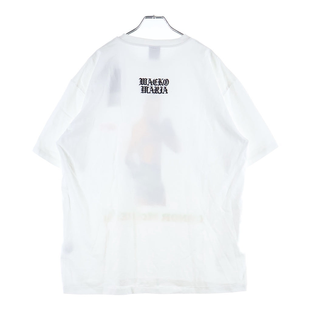 WACKO MARIA(ワコマリア) 26SS ×UFC HEAVY WEIGHT CREW NECK SWEAT SHIRT グラフィック半袖Tシャツ カットソー ホワイト UFC-WM-WT02