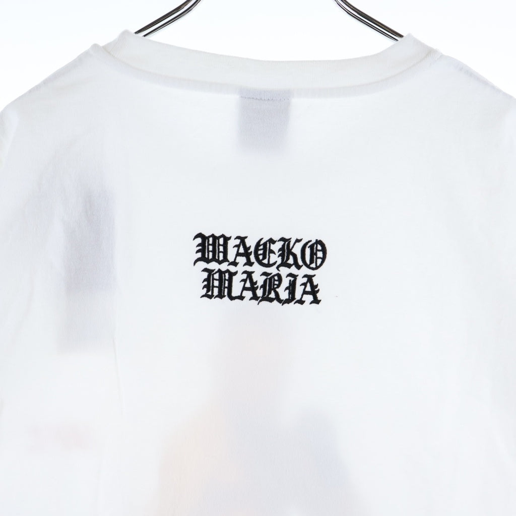 WACKO MARIA(ワコマリア) 26SS ×UFC HEAVY WEIGHT CREW NECK SWEAT SHIRT グラフィック半袖Tシャツ カットソー ホワイト UFC-WM-WT02