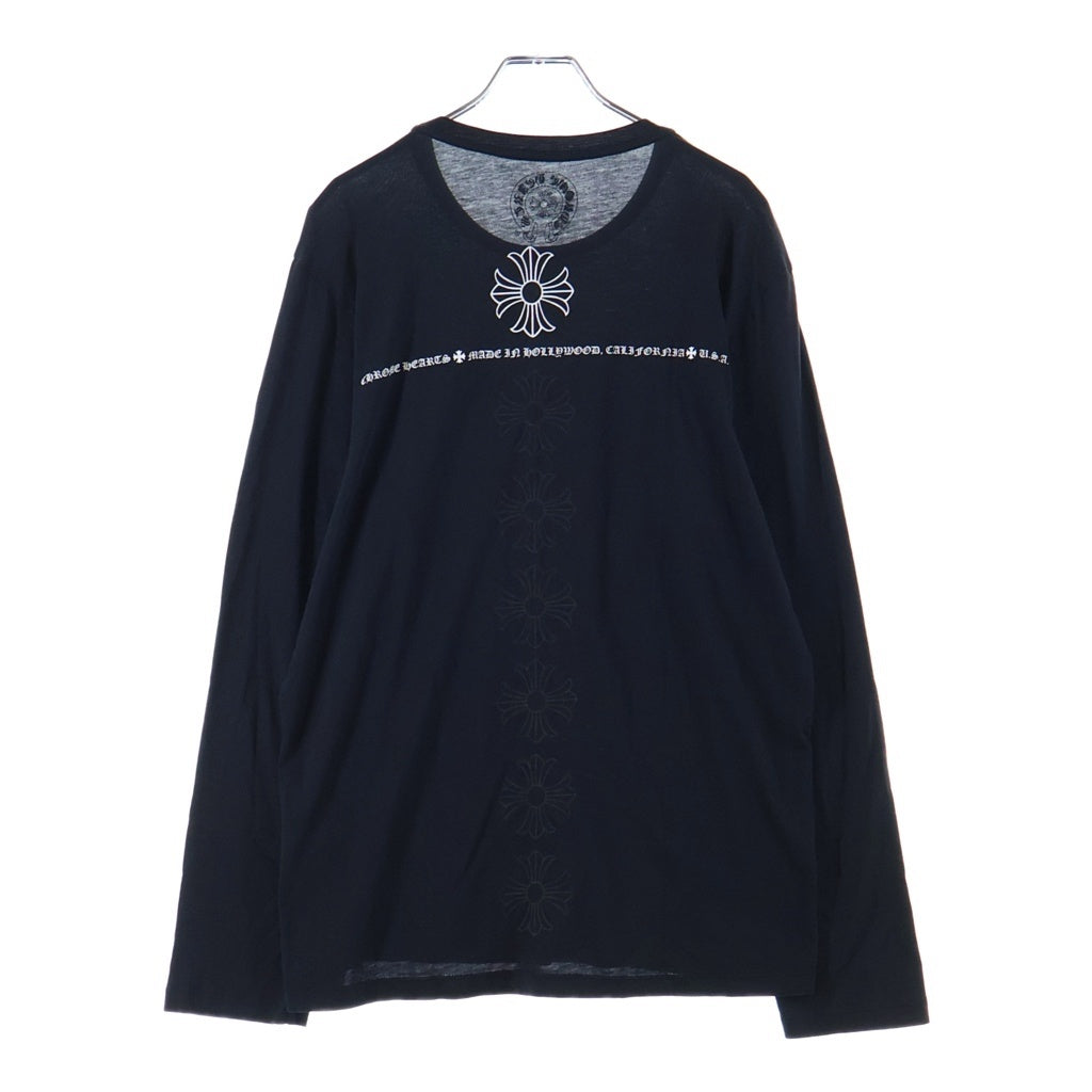 CHROME HEARTS(クロムハーツ) CHPLUS L/S TEE バックCHプラスプリント 長袖Tシャツカットソー ブラック
