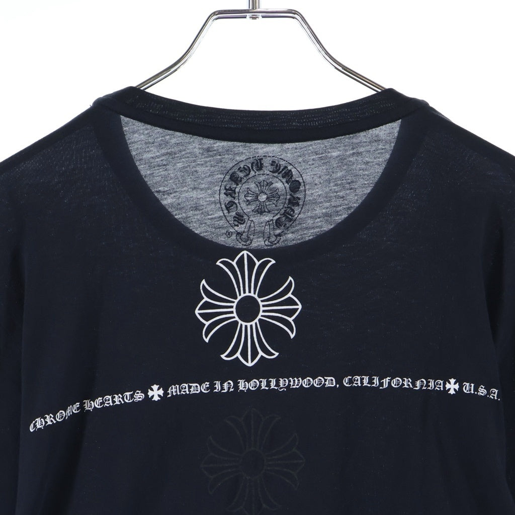 CHROME HEARTS(クロムハーツ) CHPLUS L/S TEE バックCHプラスプリント 長袖Tシャツカットソー ブラック