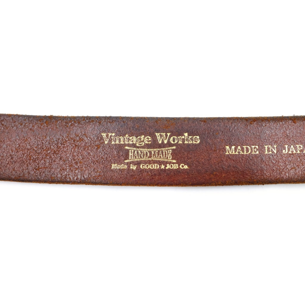 Vintage Works(ヴィンテージワークス) LEATHER BELT 7HOLE 7ホール 茶芯レザーベルト ブラック/ブラウン DH5726
