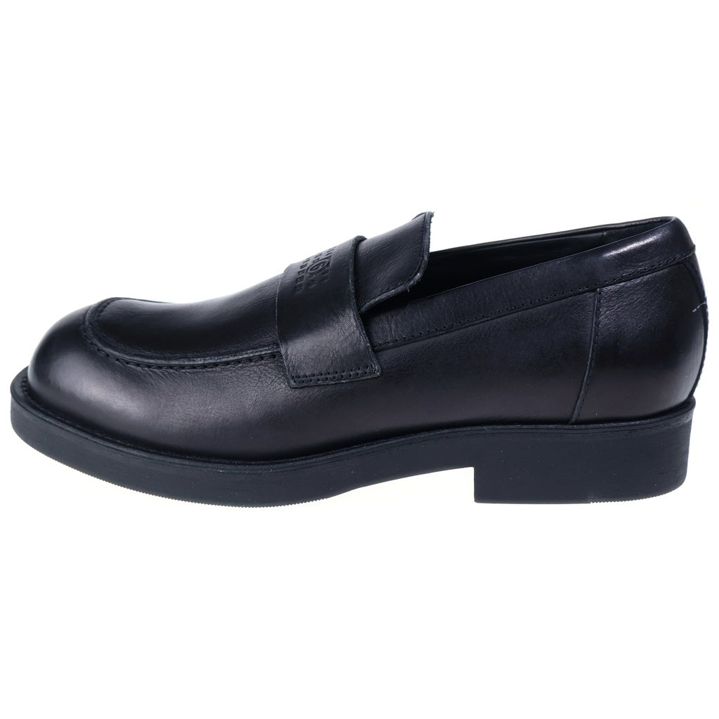 MM6 Maison Margiela(エムエムシックスメゾンマルジェラ) 26SS MOCASSIN シティ バイカーローファー レザーシューズ ブラック SH1WR0006