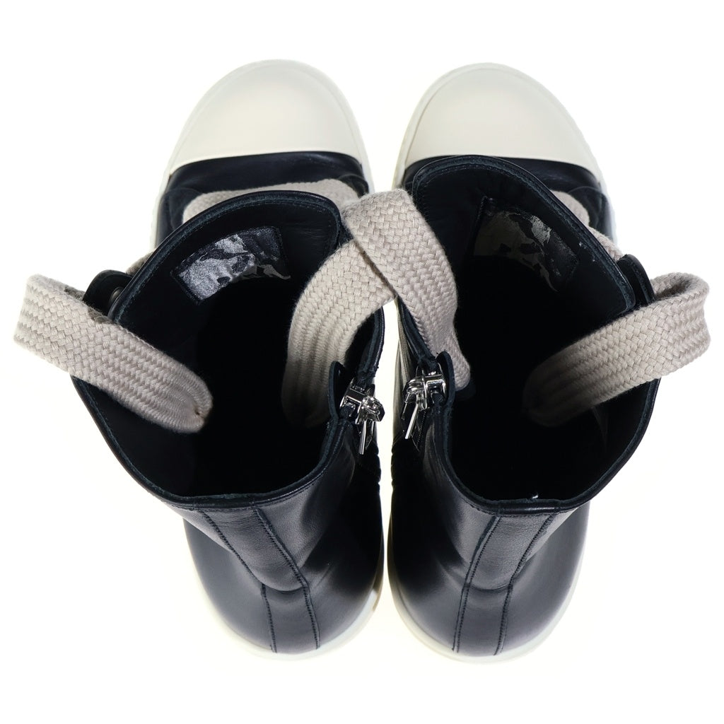 Rick Owens(リックオウエンス) 26AW JUMBOLACE SNEAKERS ジャンボレース レザーハイカットスニーカー ブラック RU02F4892LCOW2-BLK-MILK-MILK