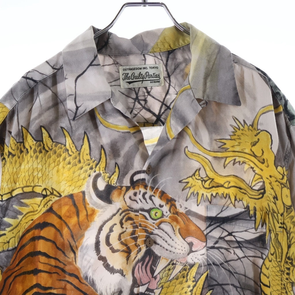 WACKO MARIA(ワコマリア) ×TIM LEHI aloha shirt ティムリーハイ アロハ 虎龍半袖シャツ マルチカラー