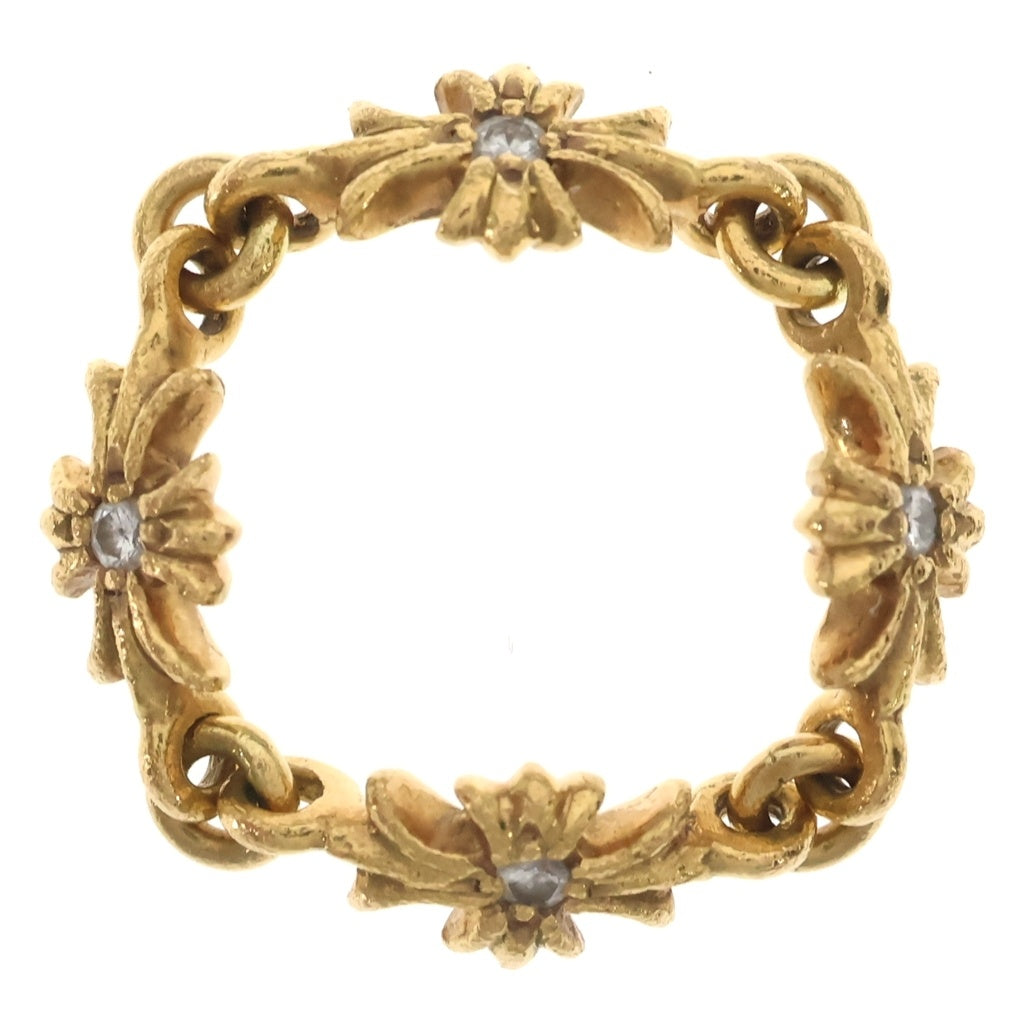 CHROME HEARTS(クロムハーツ) 22K RING TNY E CH PLS P/DIA タイニーE CHプラスリング PAVEダイヤ ゴールド レディース