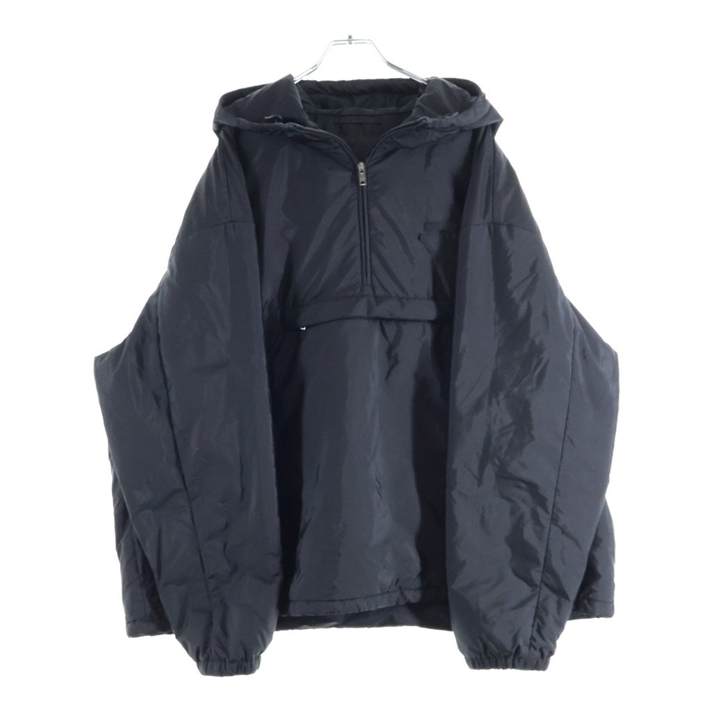 PRADA(プラダ) RE-NYLON JACKET リナイロン トライアングルロゴデザイン ハーフジップダウンジャケット ブラック SGC914 S000 1WQ9