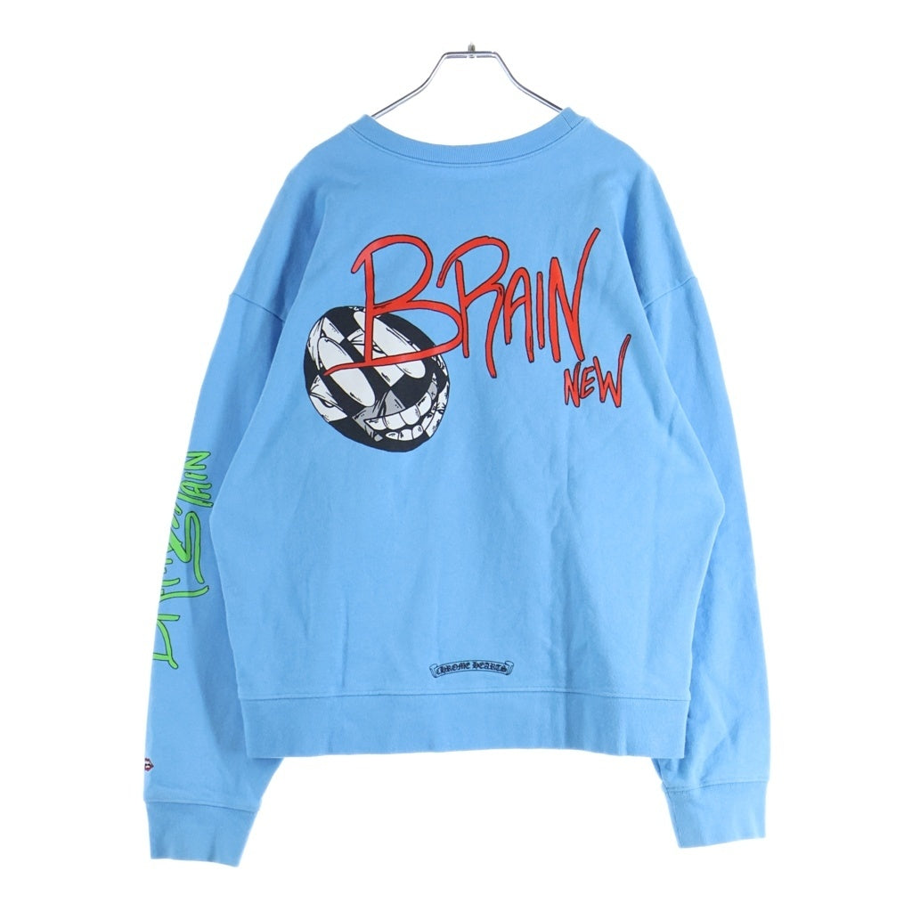 CHROME HEARTS(クロムハーツ) PPO BRAIN NEW SWTSHRT マッティボーイ ブレインニュー クルーネック長袖スウェットトレーナー ブルー