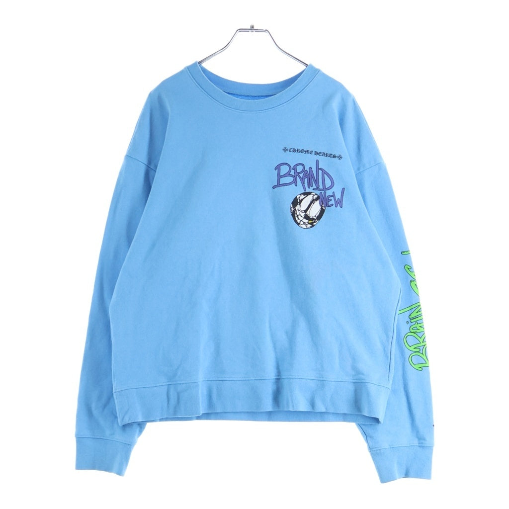 CHROME HEARTS(クロムハーツ) PPO BRAIN NEW SWTSHRT マッティボーイ ブレインニュー クルーネック長袖スウェットトレーナー ブルー