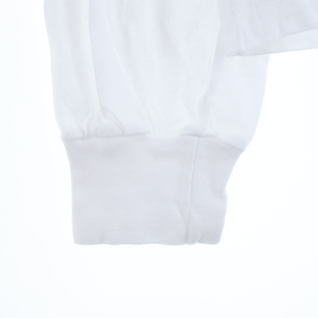 CHROME HEARTS(クロムハーツ) CH LS NECK LOGO ネックロゴプリント 袖ロゴ 長袖Tシャツ ロングスリーブカットソー ホワイト