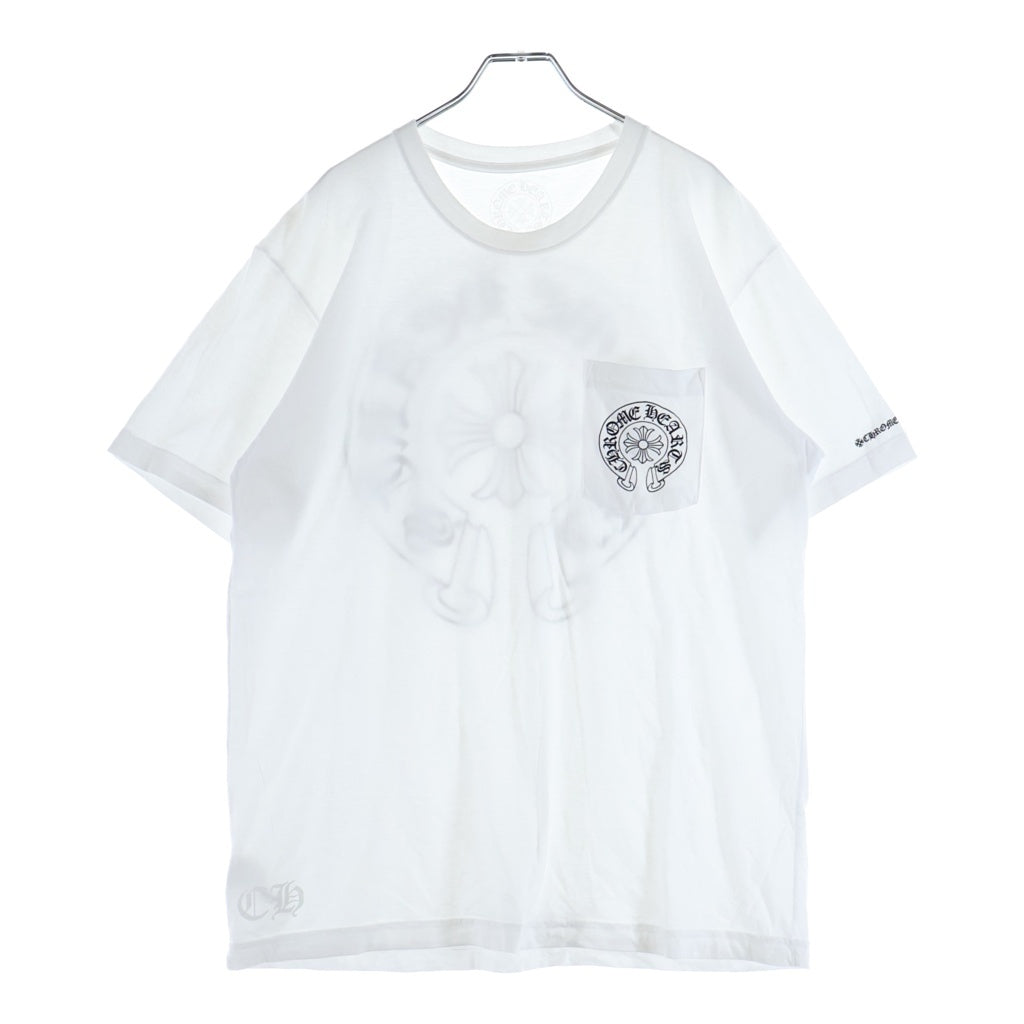 CHROME HEARTS(クロムハーツ) CH T-SHIRT バックホースシュープリント 半袖Tシャツ カットソー ホワイト