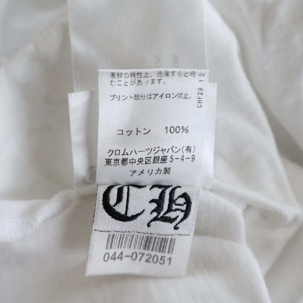 CHROME HEARTS(クロムハーツ) CH T-SHIRT バックホースシュープリント 半袖Tシャツ カットソー ホワイト