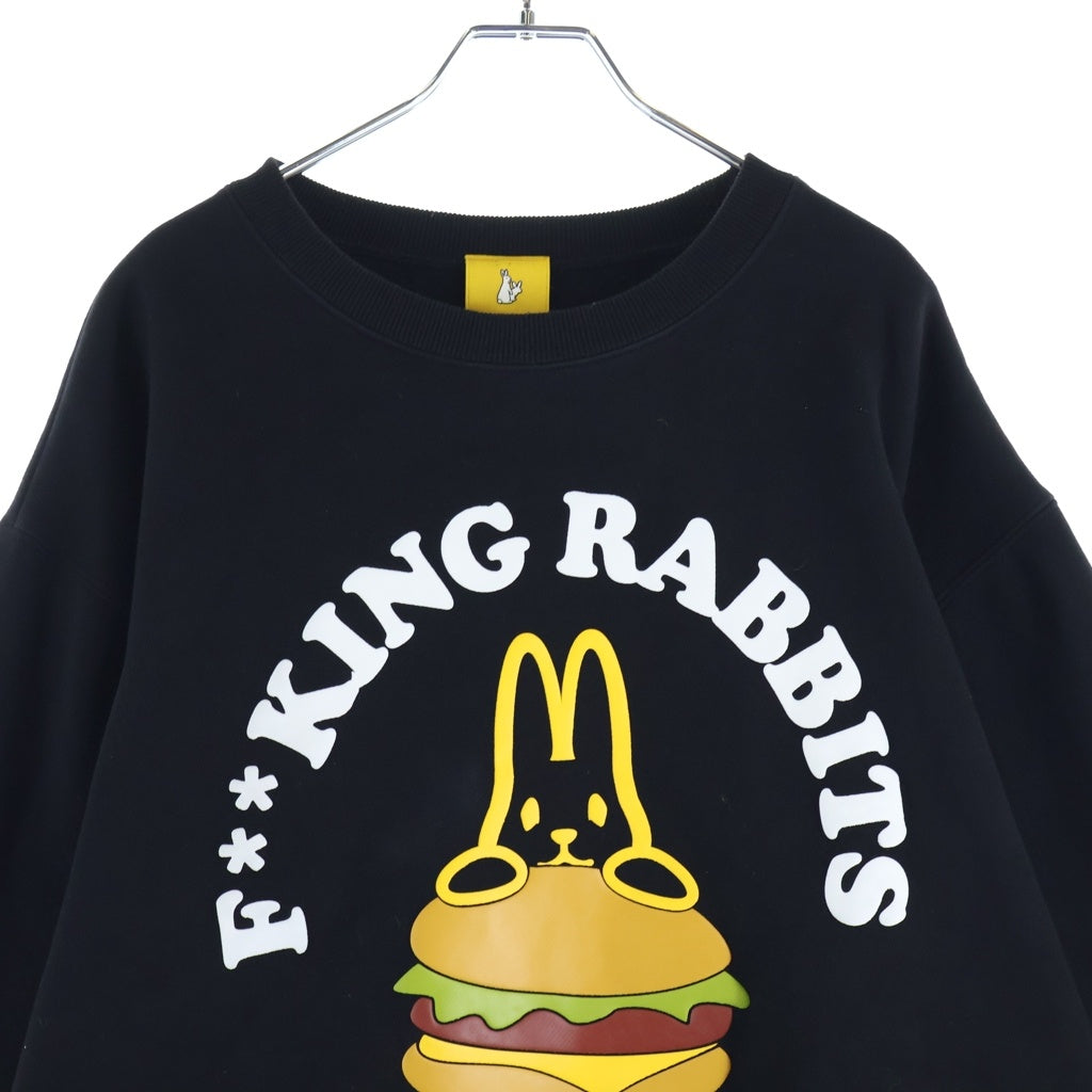 FR2(エフアールツー) Rabbit Burger Sweatshirts ラビットバーガー スウェットトレーナー ブラック