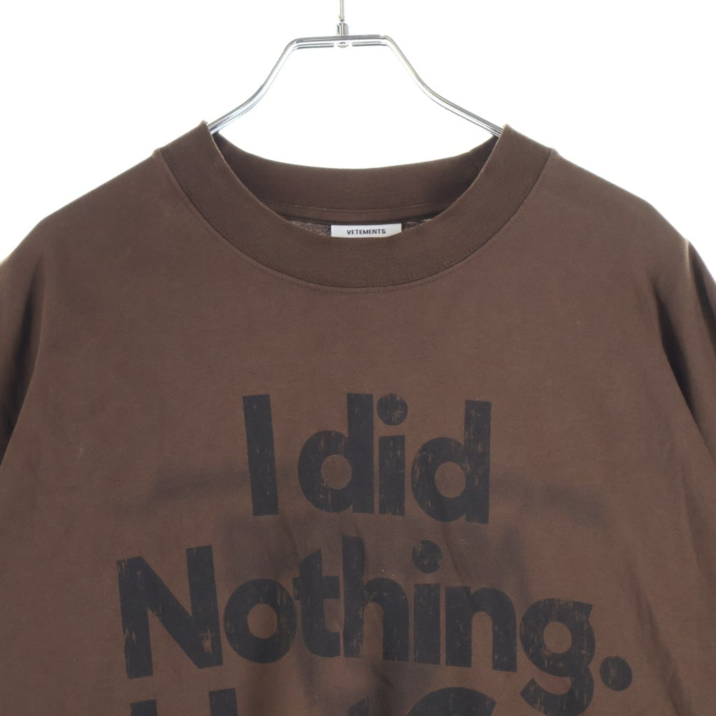VETEMENTS(ヴェトモン) ×Cactus Jack Lucky Tee カクタスジャック ラッキー 半袖Tシャツ カットソー ブラウン
