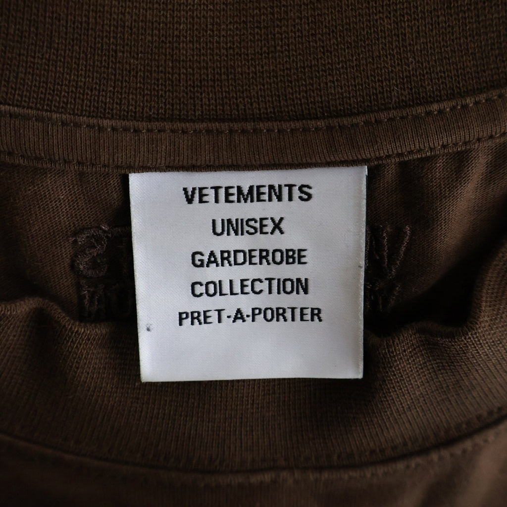 VETEMENTS(ヴェトモン) ×Cactus Jack Lucky Tee カクタスジャック ラッキー 半袖Tシャツ カットソー ブラウン