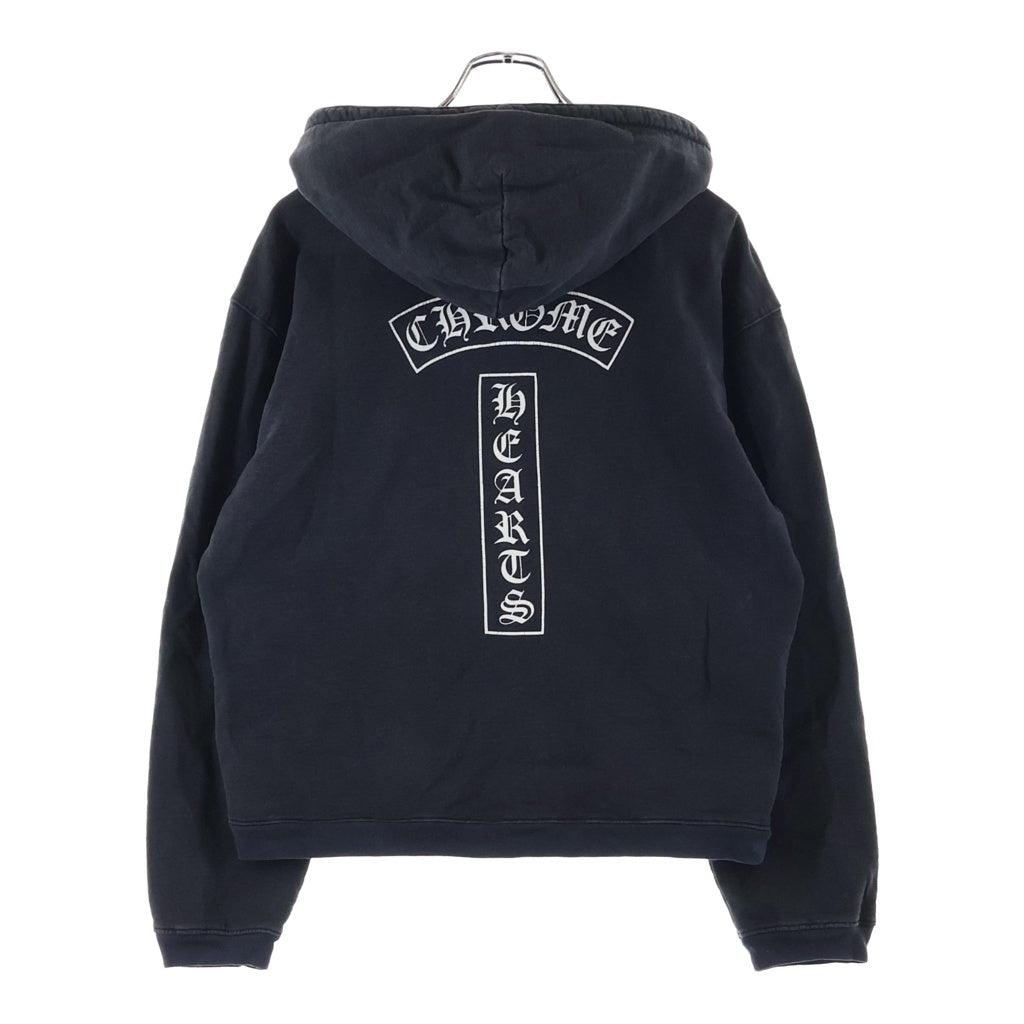 CHROME HEARTS(クロムハーツ) OLD T-BAR オールド Tバー ジップアップパーカー フーディ ブラック