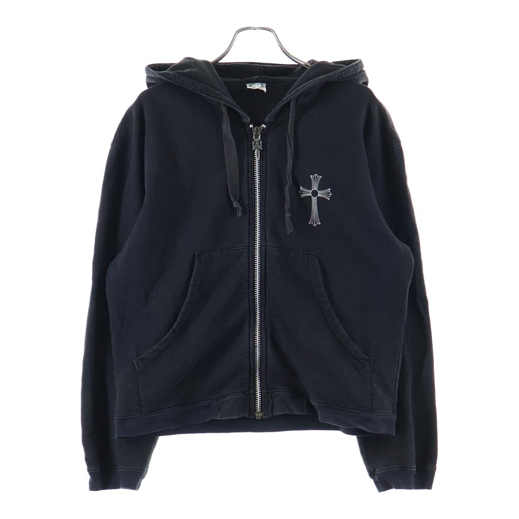 CHROME HEARTS(クロムハーツ) OLD T-BAR オールド Tバー ジップアップパーカー フーディ ブラック