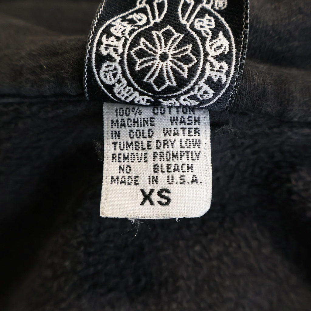 CHROME HEARTS(クロムハーツ) OLD T-BAR オールド Tバー ジップアップパーカー フーディ ブラック