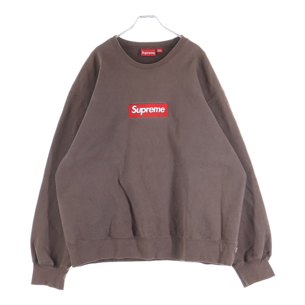 SUPREME(シュプリーム) 22AW Box Logo Crewneck ボックスロゴクルーネックスウェット トレーナー ブラウン