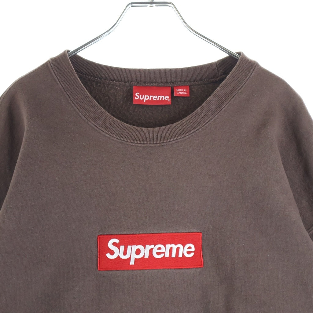 SUPREME(シュプリーム) 22AW Box Logo Crewneck ボックスロゴクルーネックスウェット トレーナー ブラウン