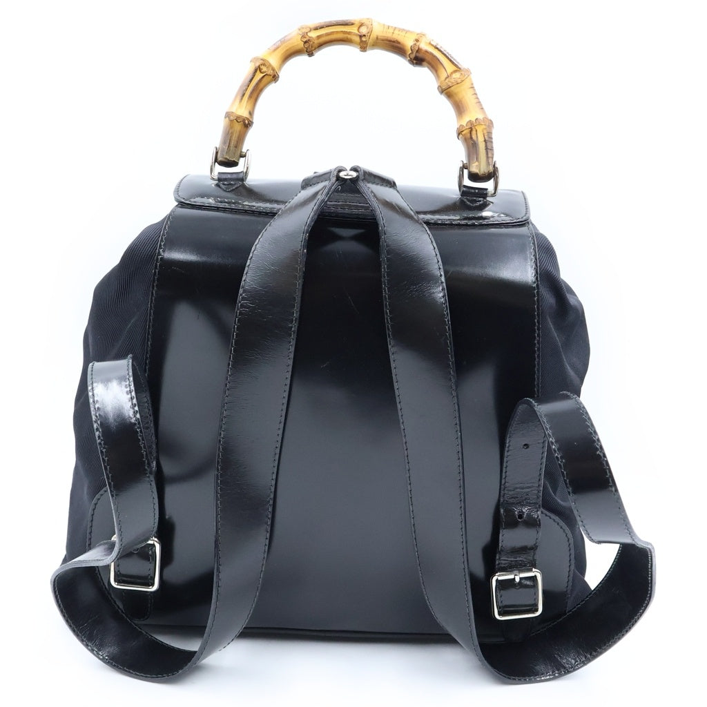 GUCCI(グッチ) バンブーレザーバックパック リュック ブラック 003 1998 0016 レディース